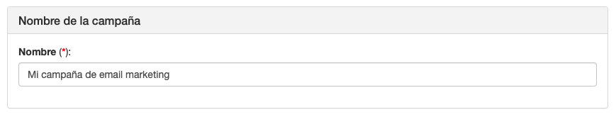 Escoge un nombre al crear campañas de email marketing - SMS Perception
